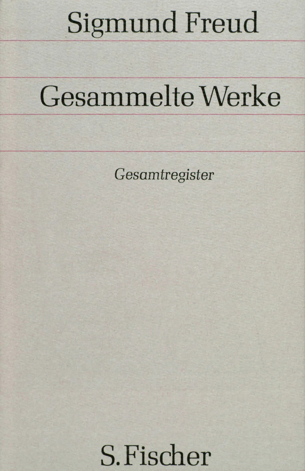 Buchcover von 'Gesamtregister der Bände 1-17' - Gebundene Ausgabe von Sigmund Freud