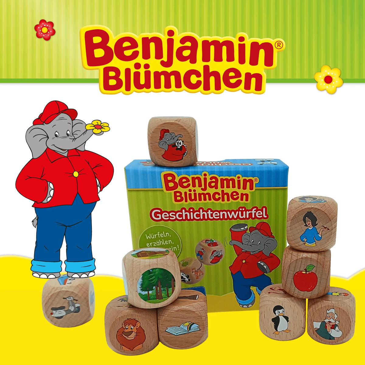 Geschichtenwürfel mit Benjamin Blümchen – Ansicht