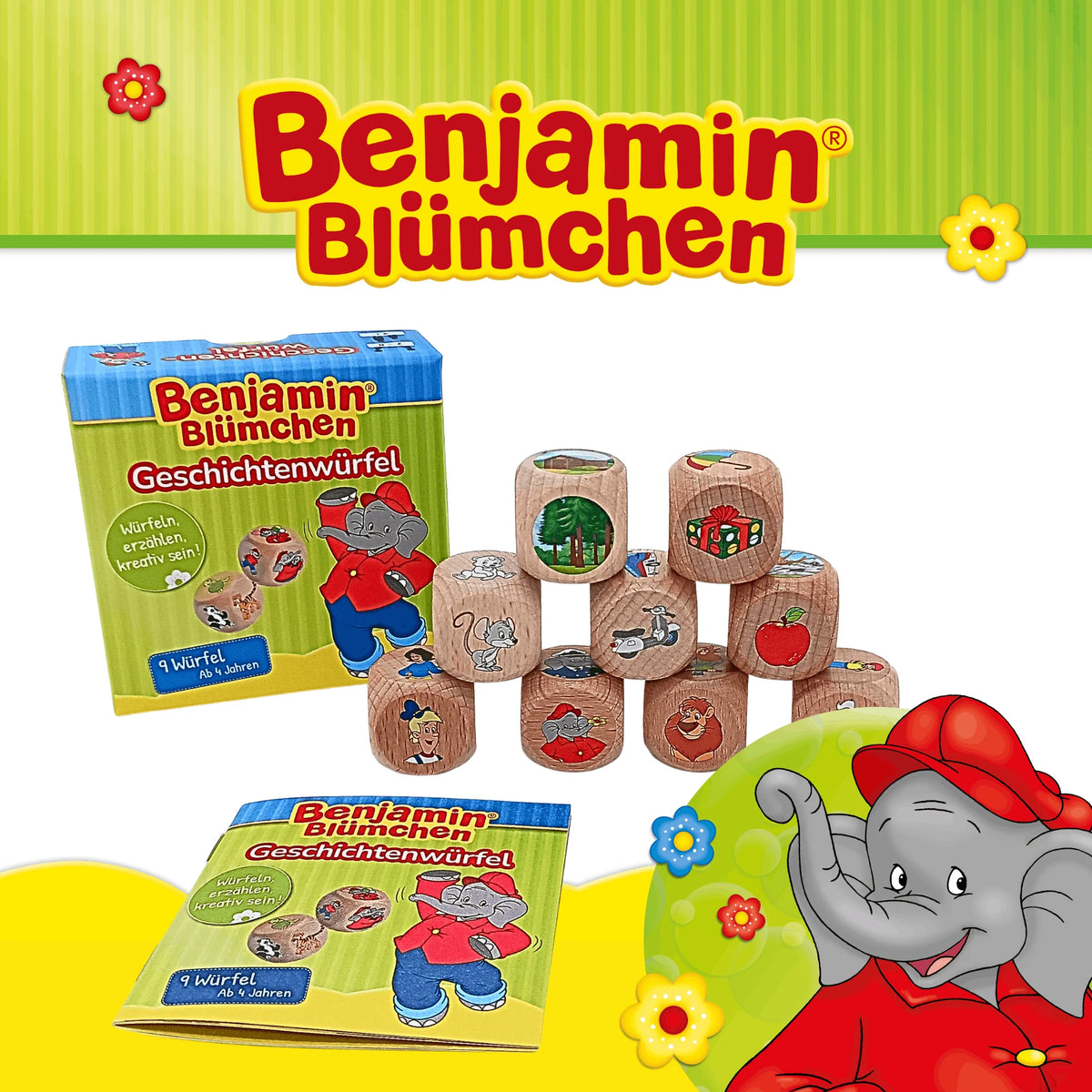 Geschichtenwürfel mit Benjamin Blümchen – Ansicht