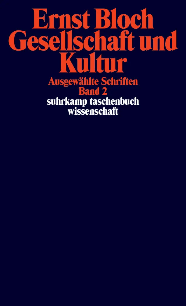 Buchcover von 'Gesellschaft und Kultur' - Taschenbuch von Ernst Bloch