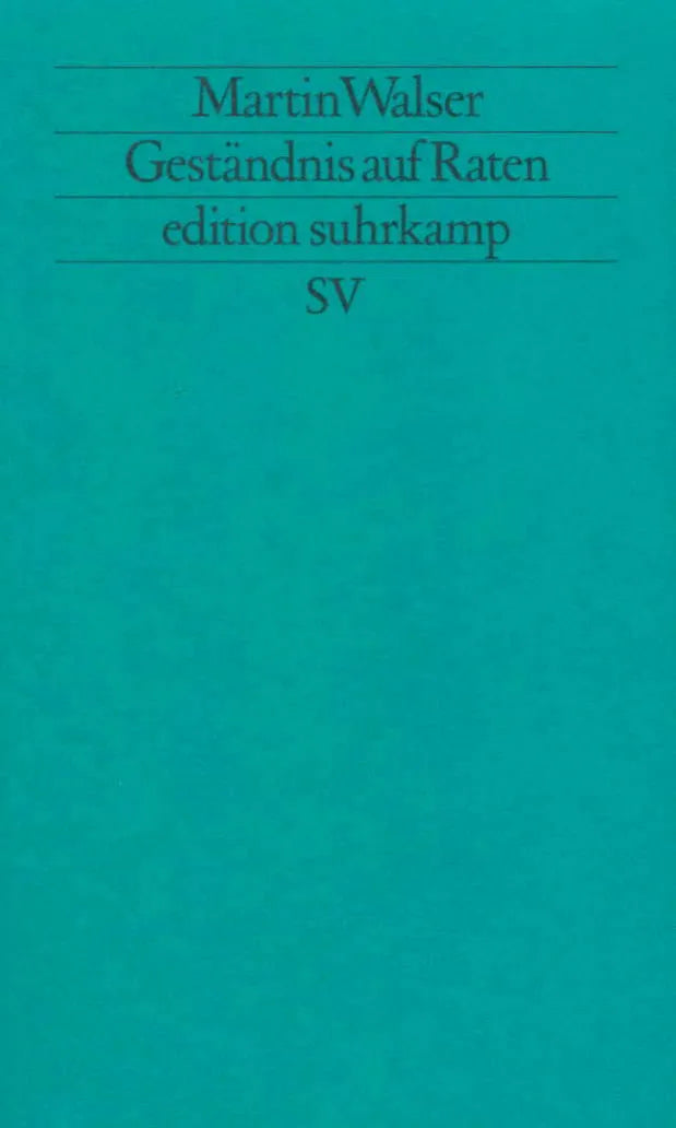 Buchcover von 'Geständnis auf Raten' - Taschenbuch von Martin Walser