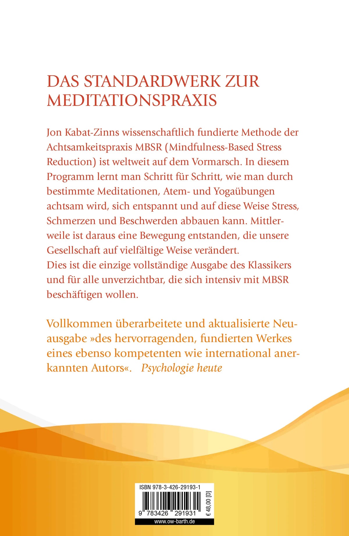 Rückseite: Gesund durch Meditation (Hardcover)