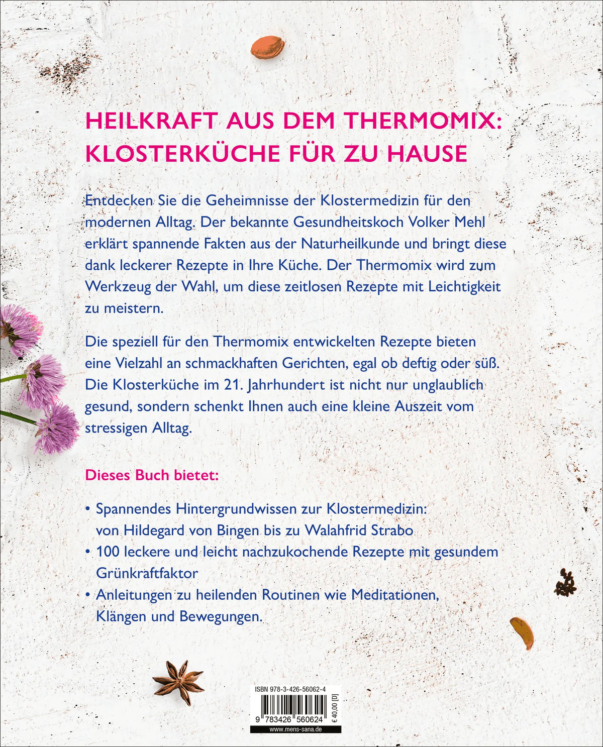 Rückseite: Gesunde Klosterküche für den Thermomix (Hardcover)
