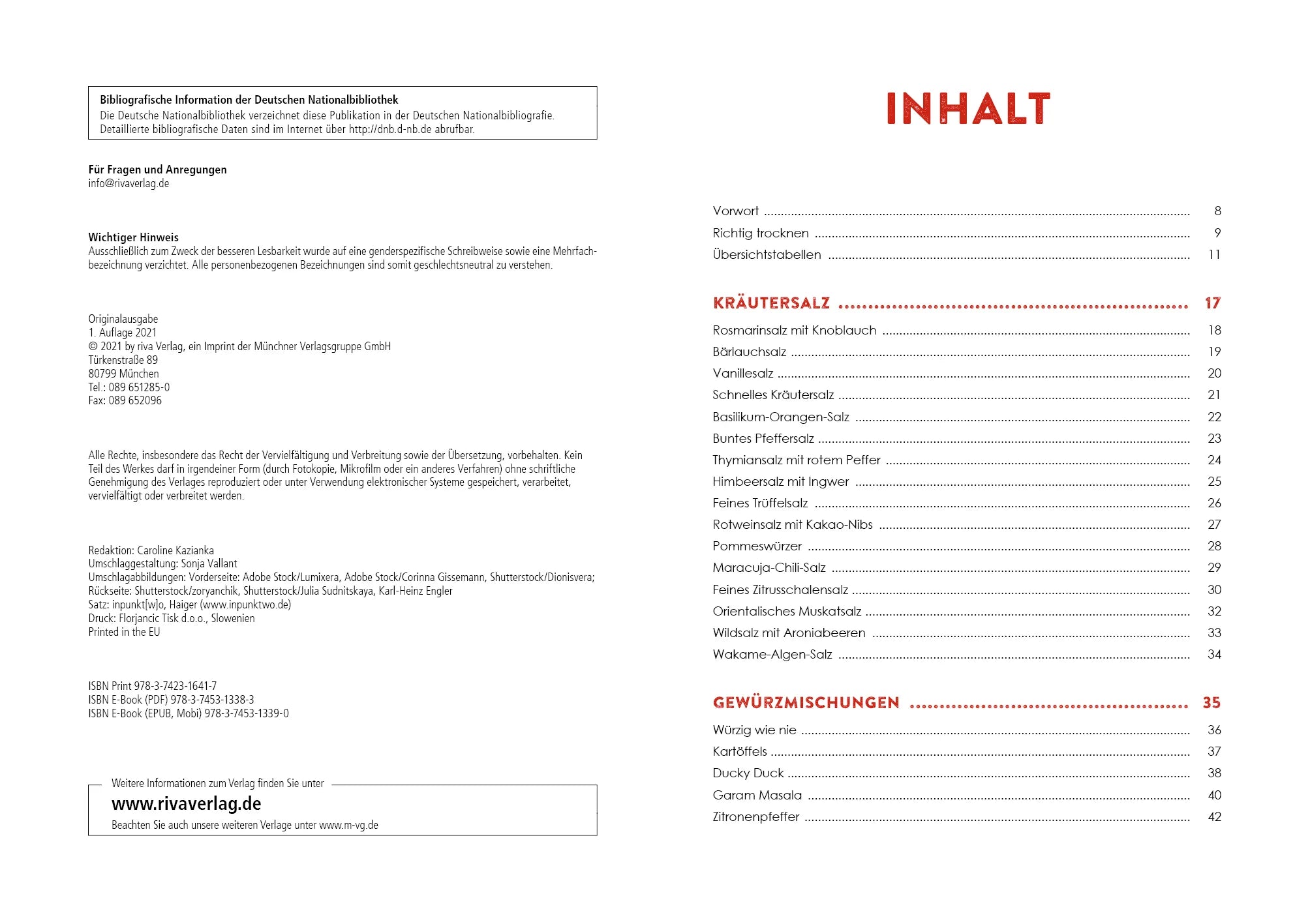 Innenansicht von 'Gewürze selbst machen' - Taschenbuch