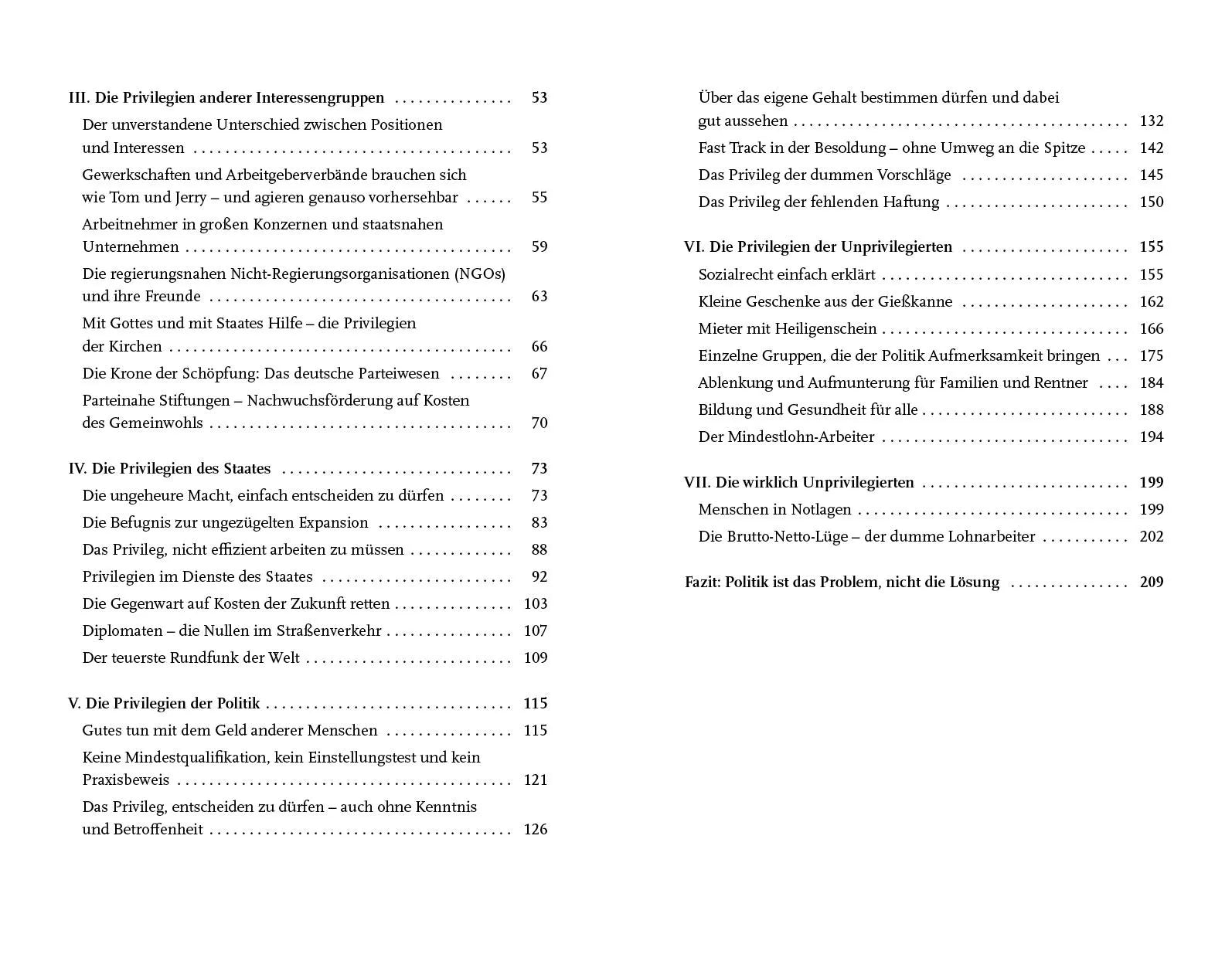 Innenansicht von 'Gier nach Privilegien' - Paperback