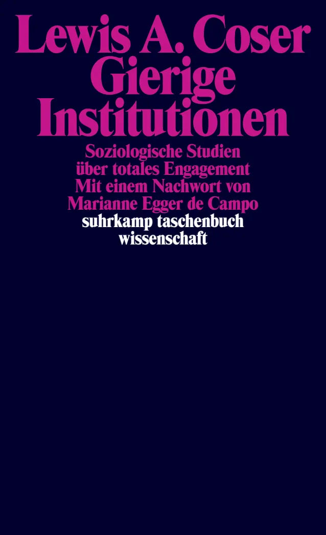Buchcover von 'Gierige Institutionen' - Taschenbuch von Lewis A. Coser