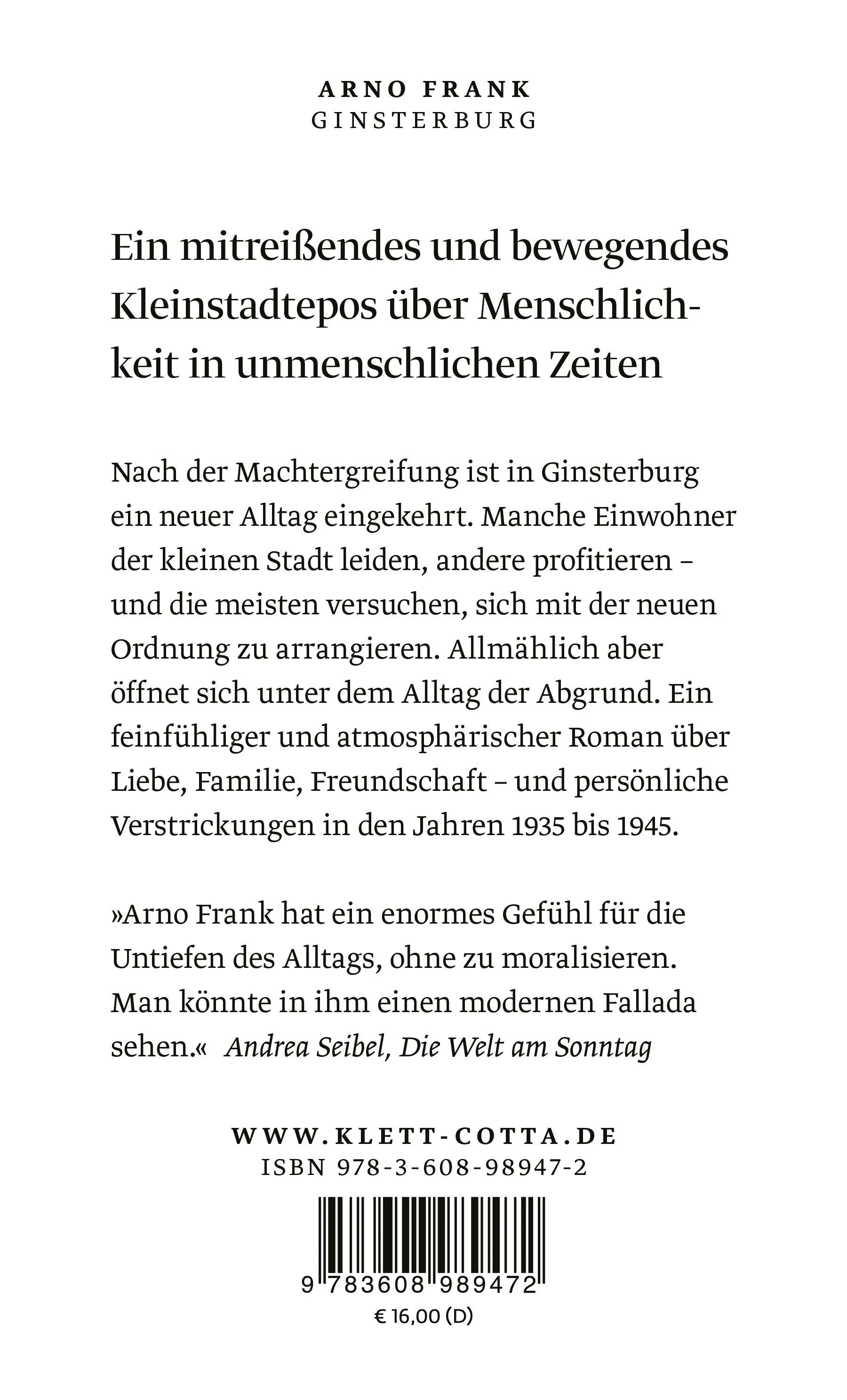 Rückseite: Ginsterburg (Taschenbuch)