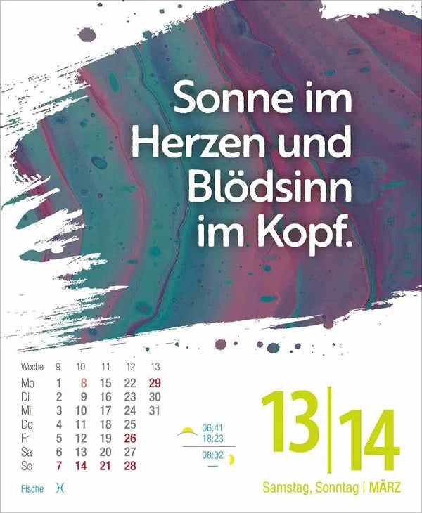 Glückskalender 2027 – Ansicht