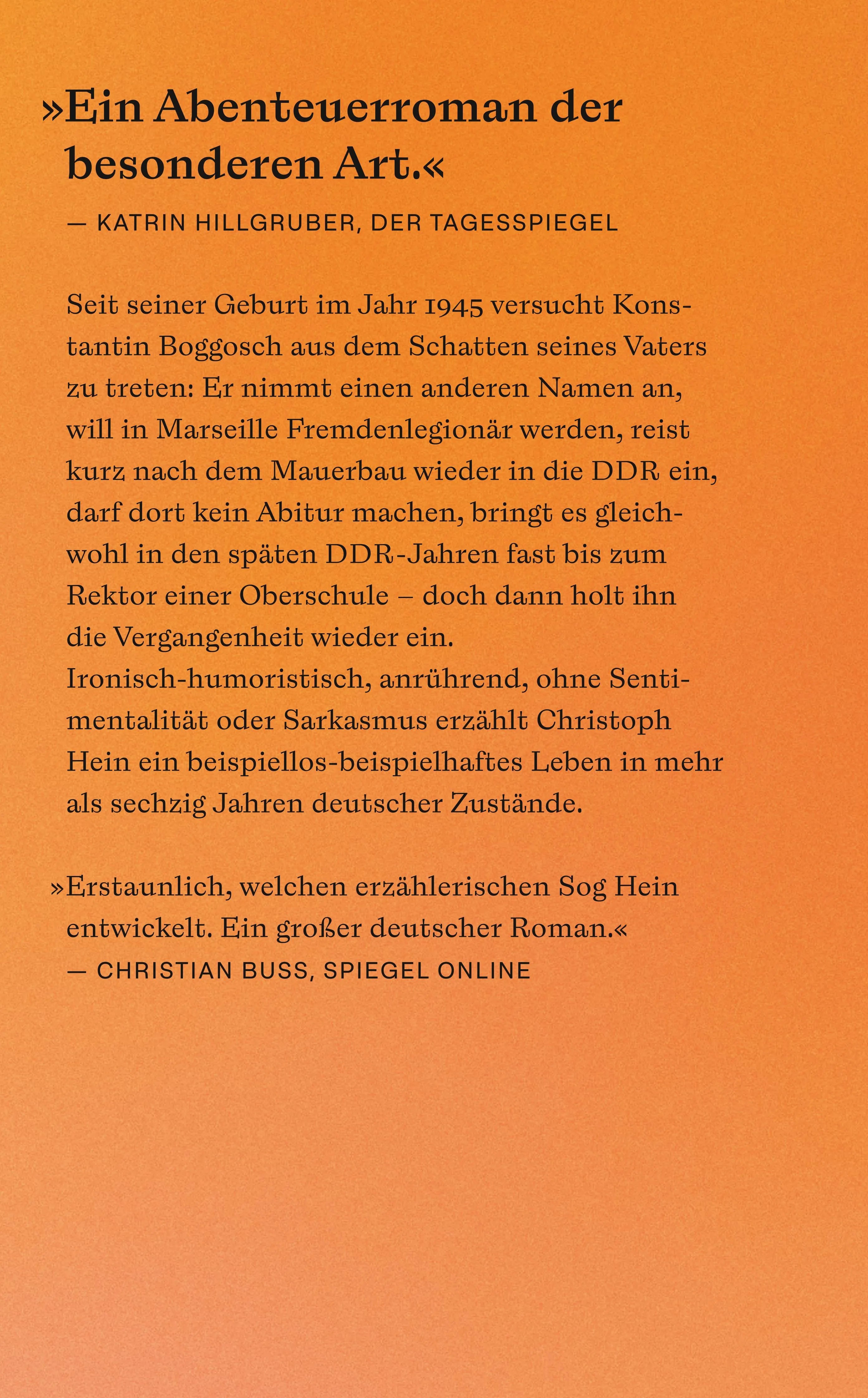 Buchrückseite von 'Glückskind mit Vater' mit Klappentext - Taschenbuch