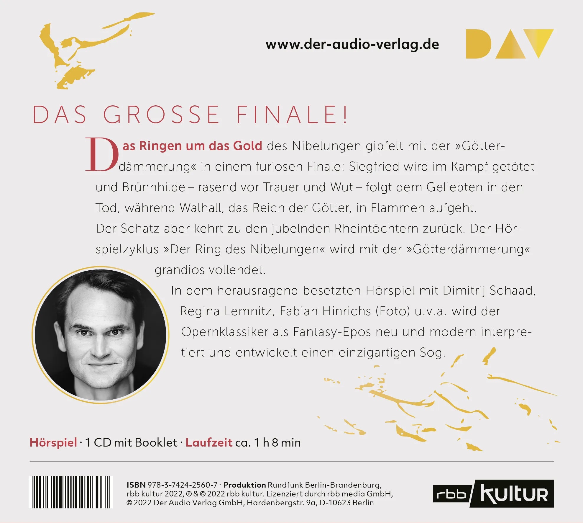Buchrückseite von 'Götterdämmerung. Der Ring des Nibelungen 4' mit Klappentext - Hörbuch (CD)
