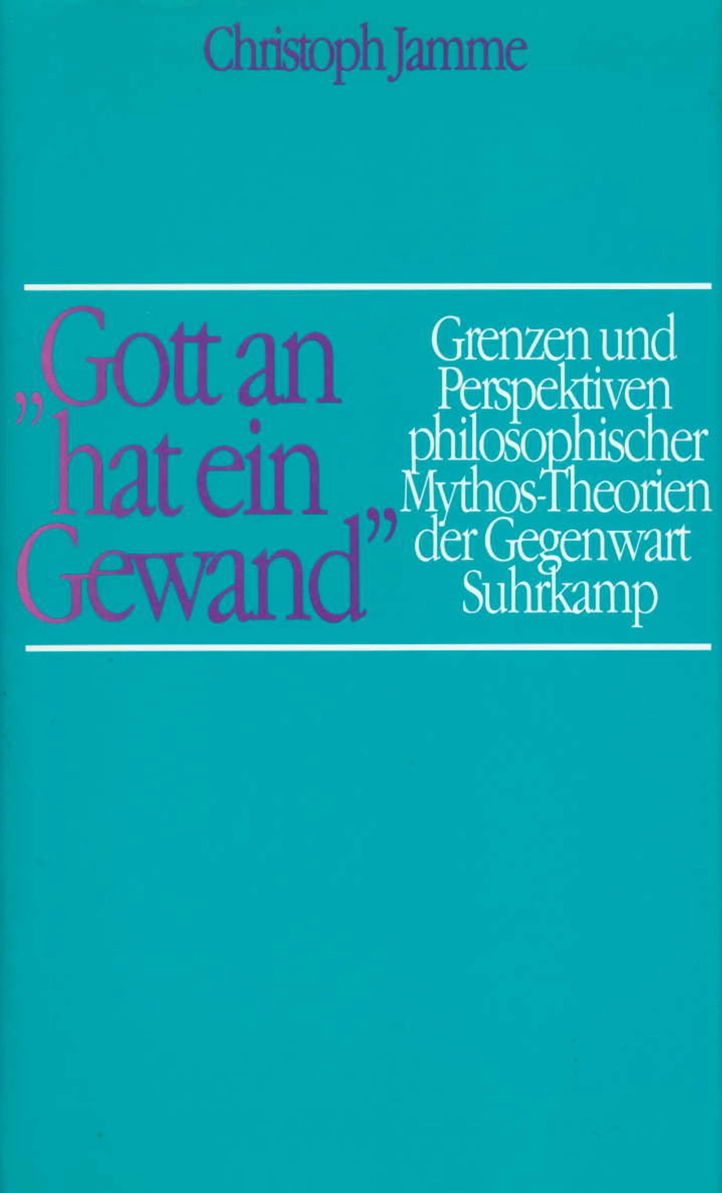 Buchcover von '»Gott an hat ein Gewand«.' - Gebundene Ausgabe von Christoph Jamme