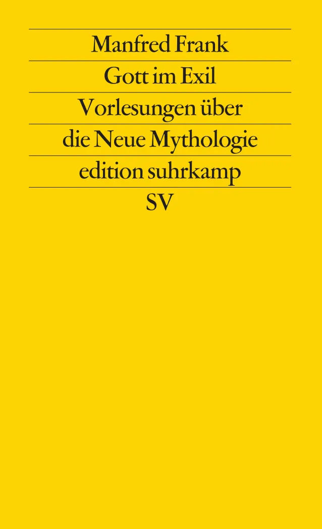 Buchcover von 'Gott im Exil' - Taschenbuch von Manfred Frank