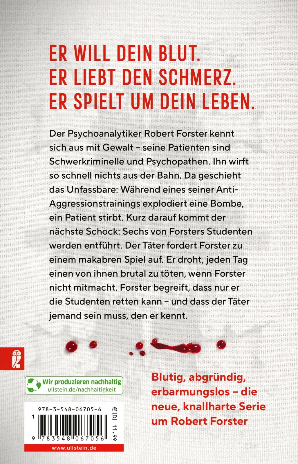 Buchrückseite von 'Gott ist böse' mit Klappentext - Taschenbuch