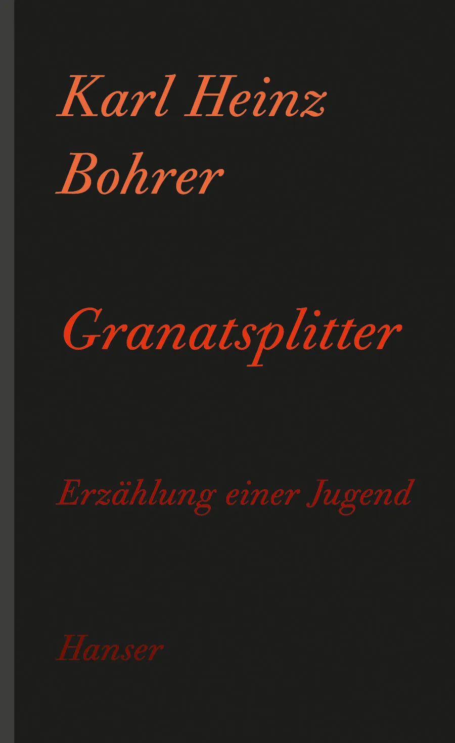 Buchcover von 'Granatsplitter' - Gebundene Ausgabe von Karl Heinz Bohrer