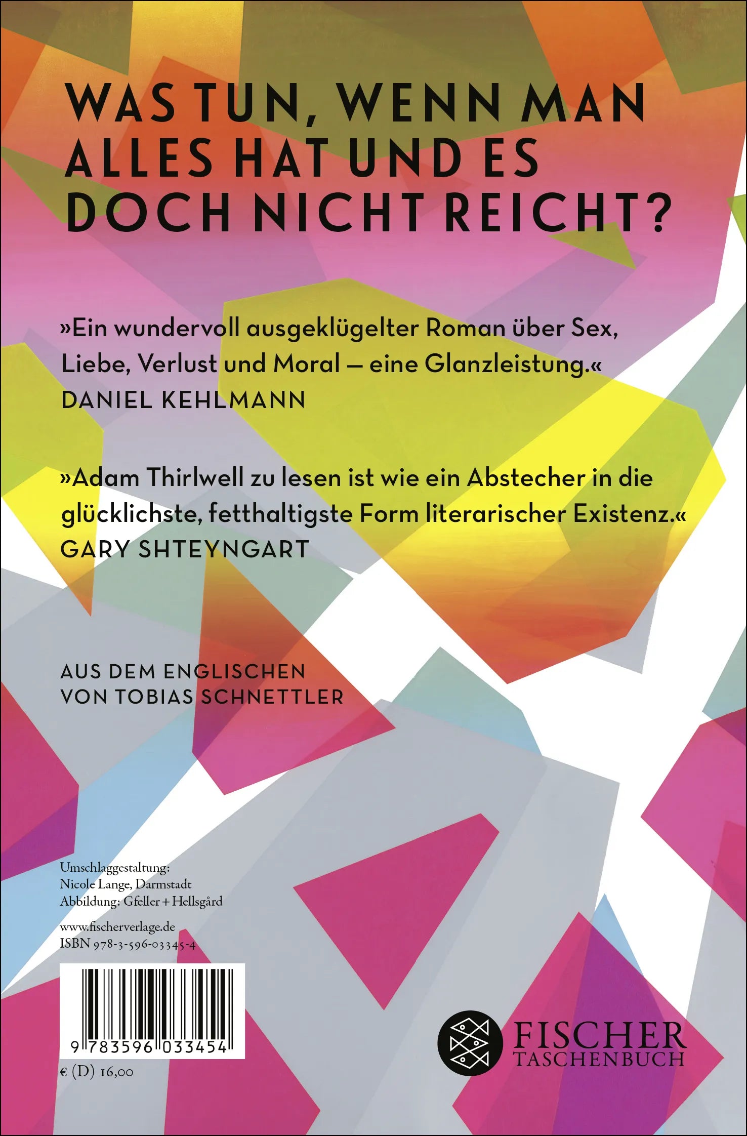 Buchrückseite von 'Grell und Süß' mit Klappentext - Taschenbuch