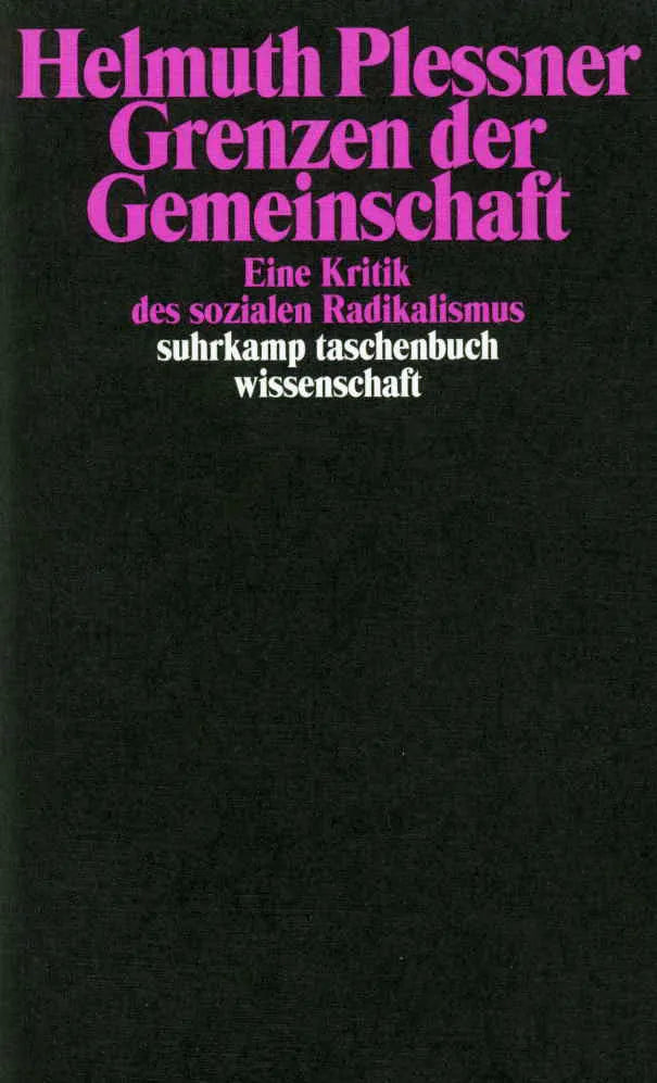 Buchcover von 'Grenzen der Gemeinschaft' - Taschenbuch von Helmuth Plessner