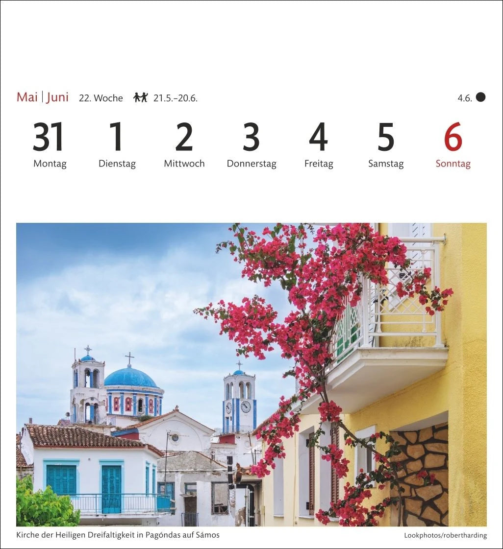 Griechische Inseln Sehnsuchtskalender 2027 - Wochenkalender mit 53 Postkarten – Ansicht