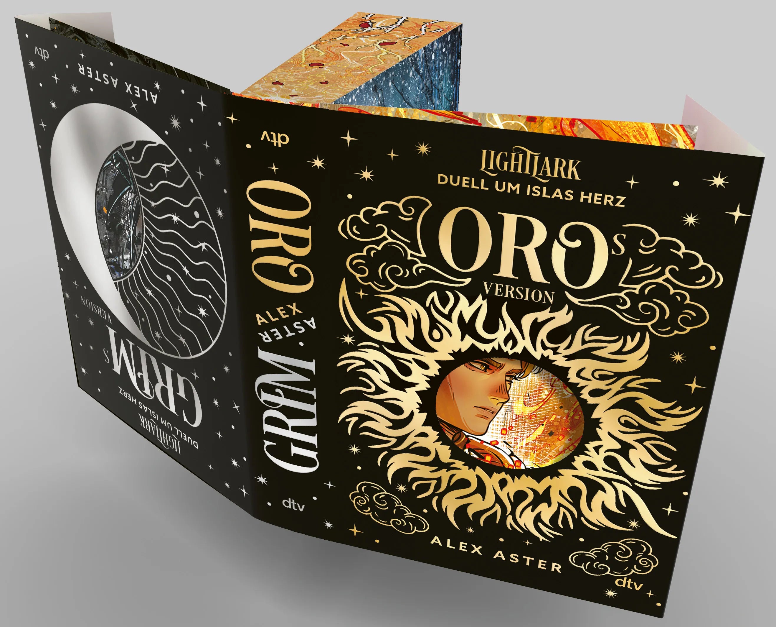 Buchcover von 'Grim & Oro: Lightlark – Duell um Islas Herz' - Gebundene Ausgabe von Alex Aster