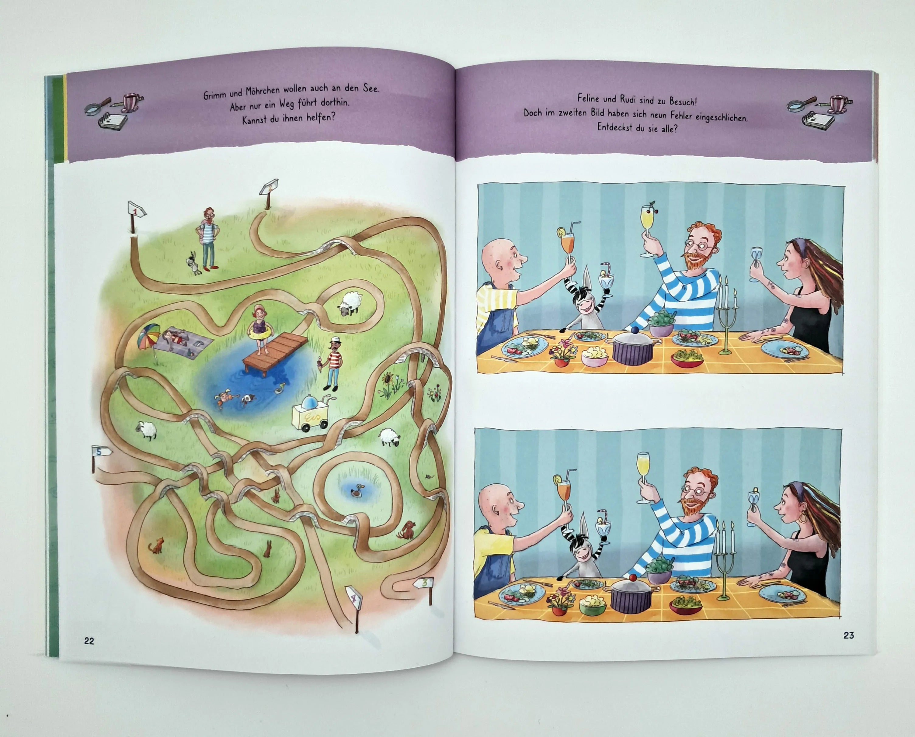 Produktansicht: Grimm und Möhrchen – Das zeselige Mitmachbuch für graue und bunte Tage (Taschenbuch)