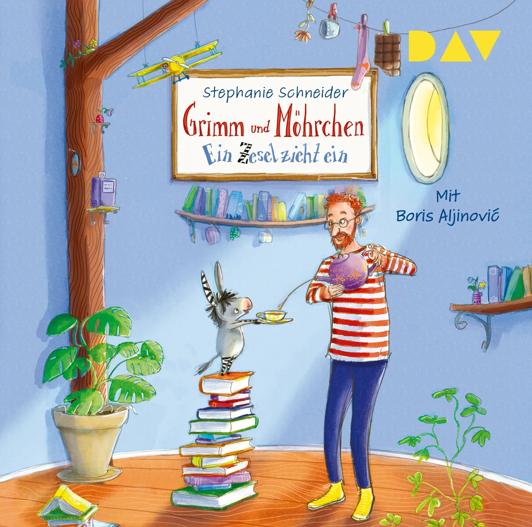 Buchcover von 'Grimm und Möhrchen – Teil 1: Ein Zesel zieht ein' - Hörbuch (CD) von Stephanie Schneider