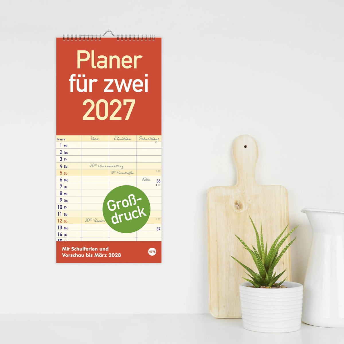 Großdruck Planer für zwei 2027 – Ansicht