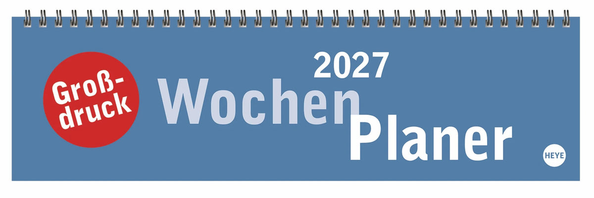 Tischkalender: Großdruck Wochenquerplaner 2027