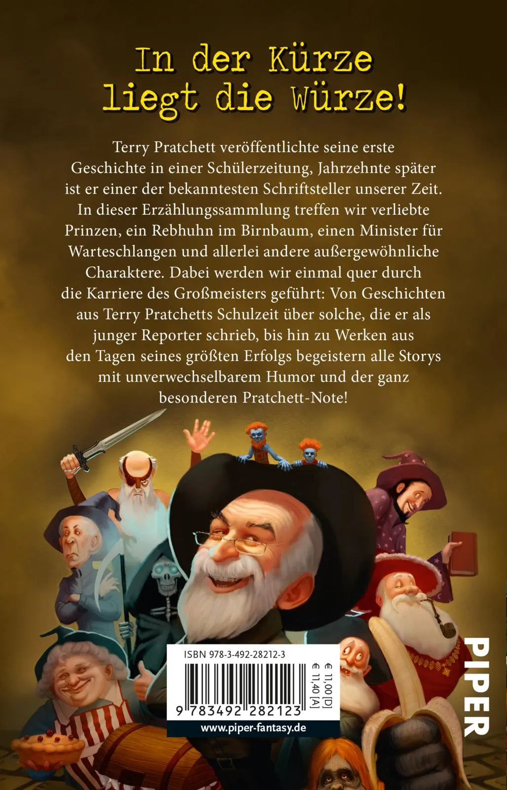Buchrückseite von 'Große Worte' mit Klappentext - Taschenbuch