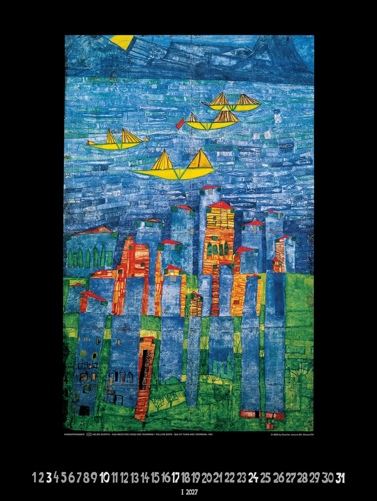 Großer Hundertwasser Art Calendar 2027 – Ansicht