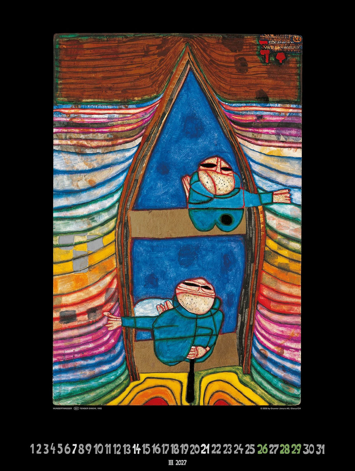 Großer Hundertwasser Art Calendar 2027 – Ansicht