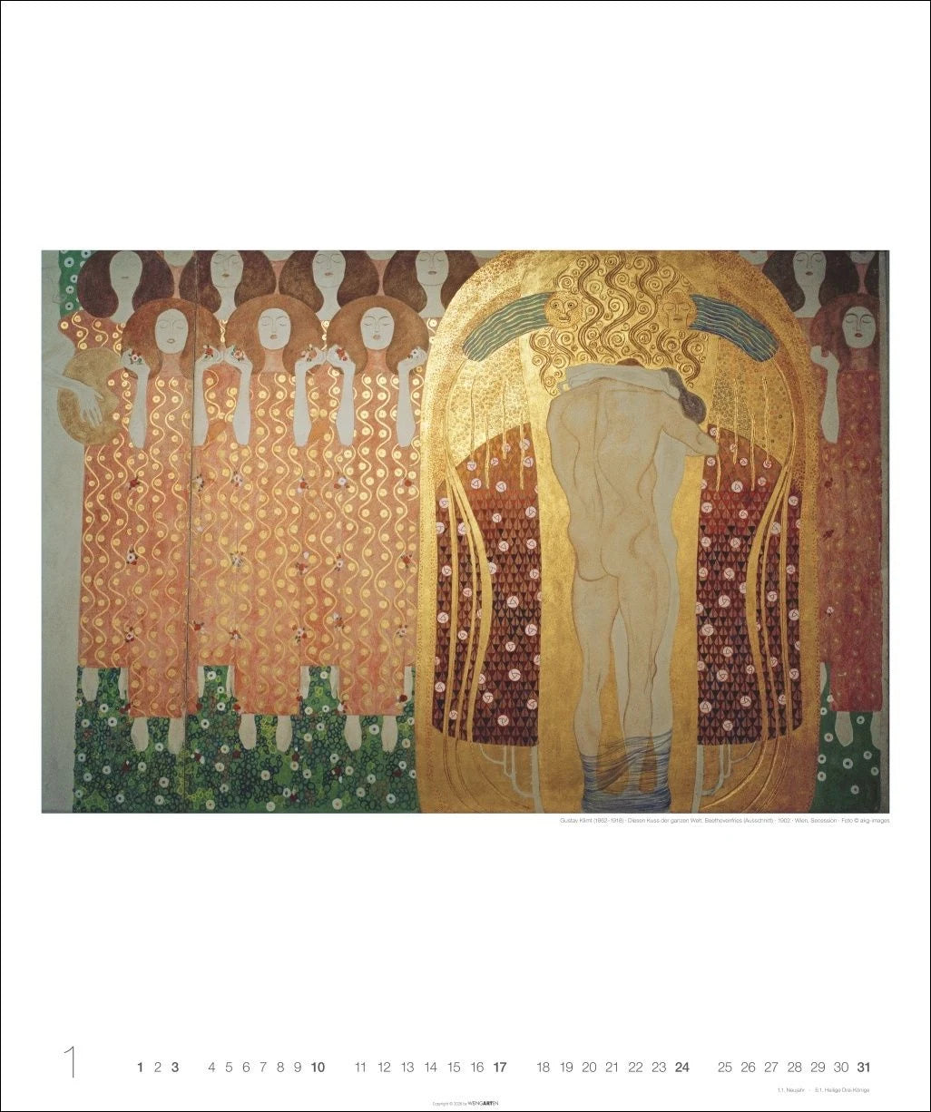 Gustav Klimt Edition Kalender 2027 – Ansicht