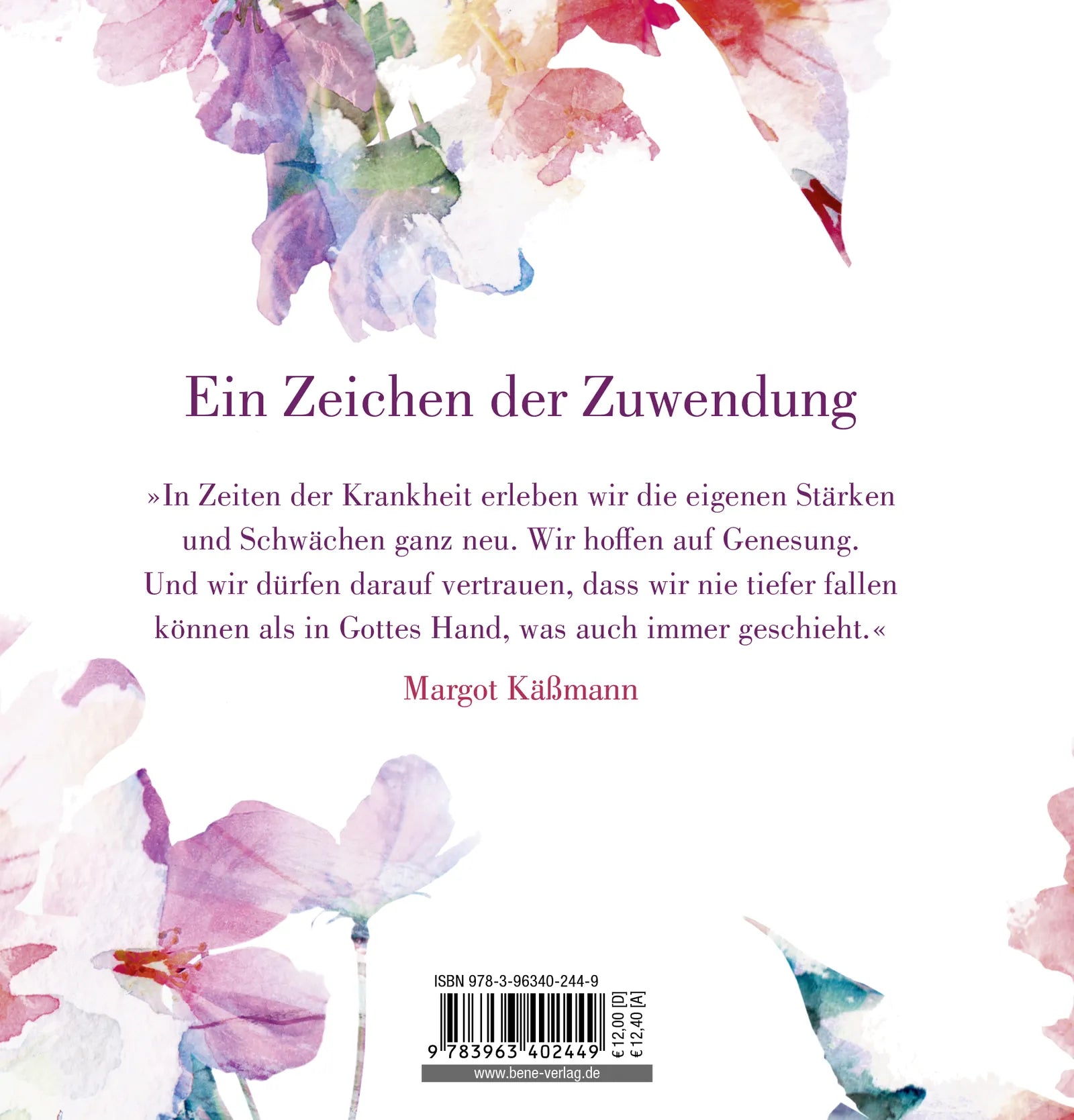 Buchrückseite von 'Gute Besserung' mit Klappentext - Gebundene Ausgabe