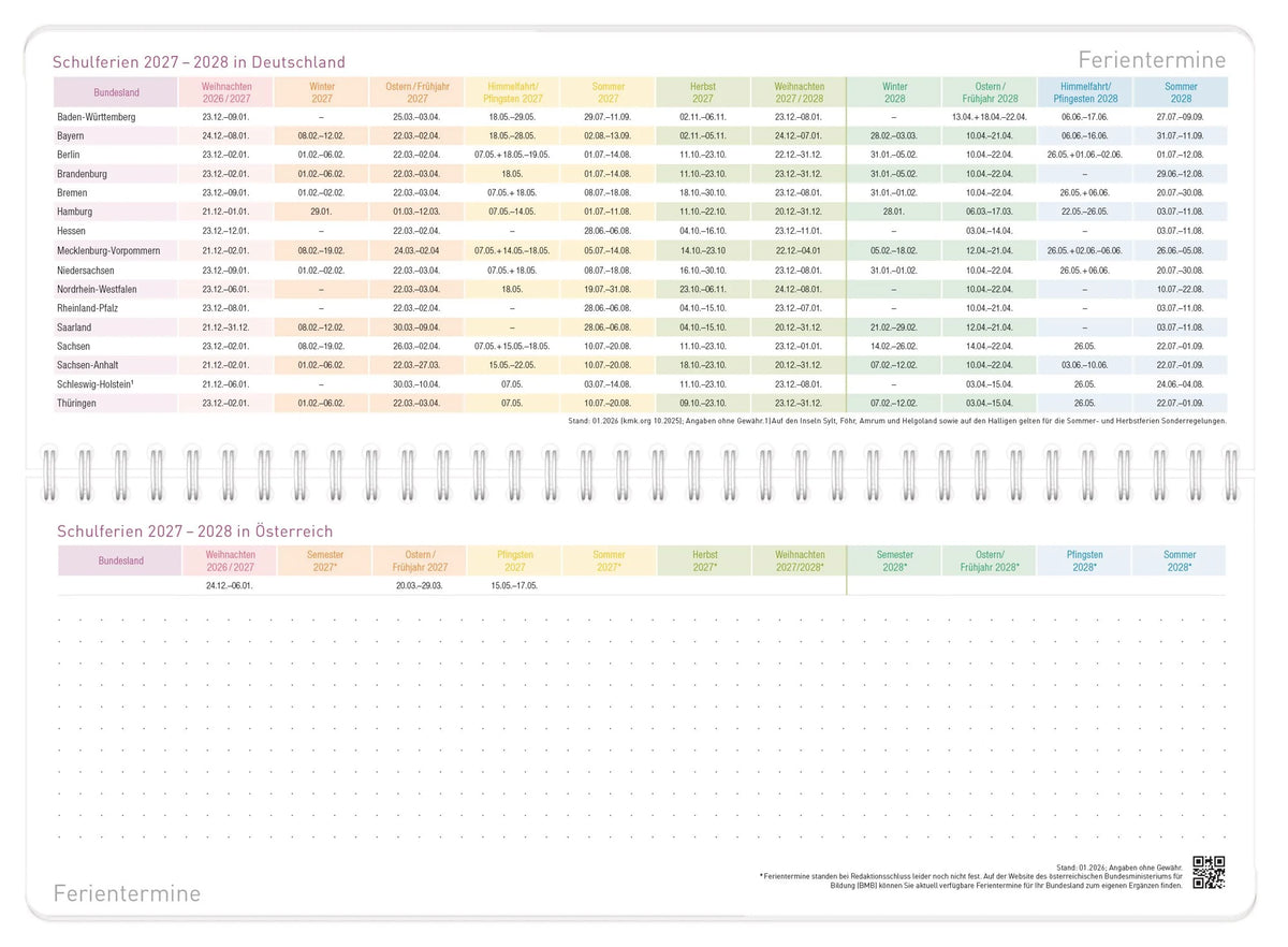 Tischkalender 2027 – Ansicht
