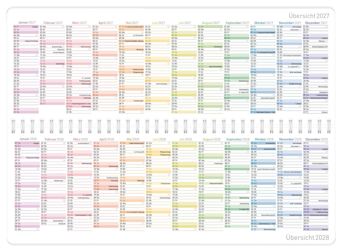 Tischkalender 2027 – Ansicht