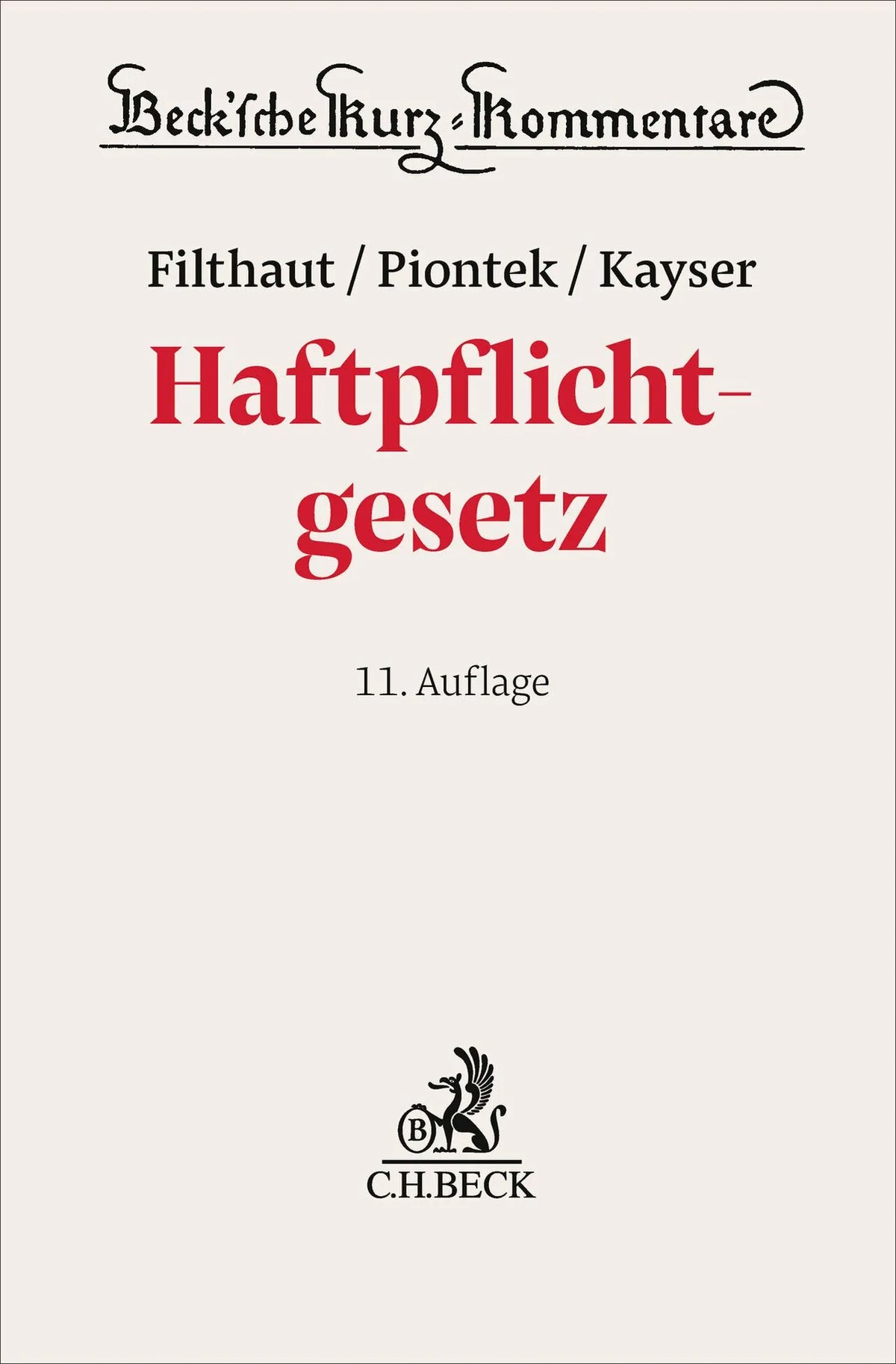 Cover: Haftpflichtgesetz. HPflG (Hardcover) von Werner Filthaut