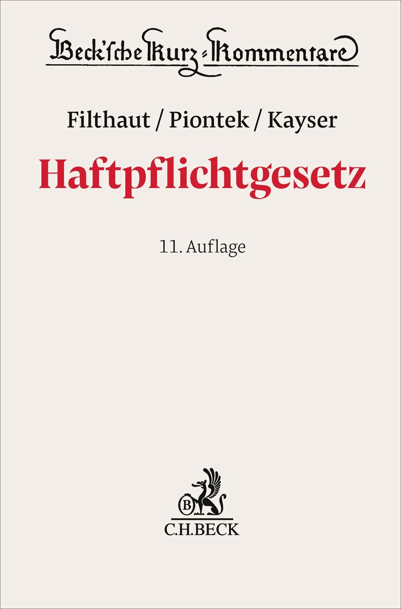 Cover: Haftpflichtgesetz. HPflG (Hardcover) von Werner Filthaut