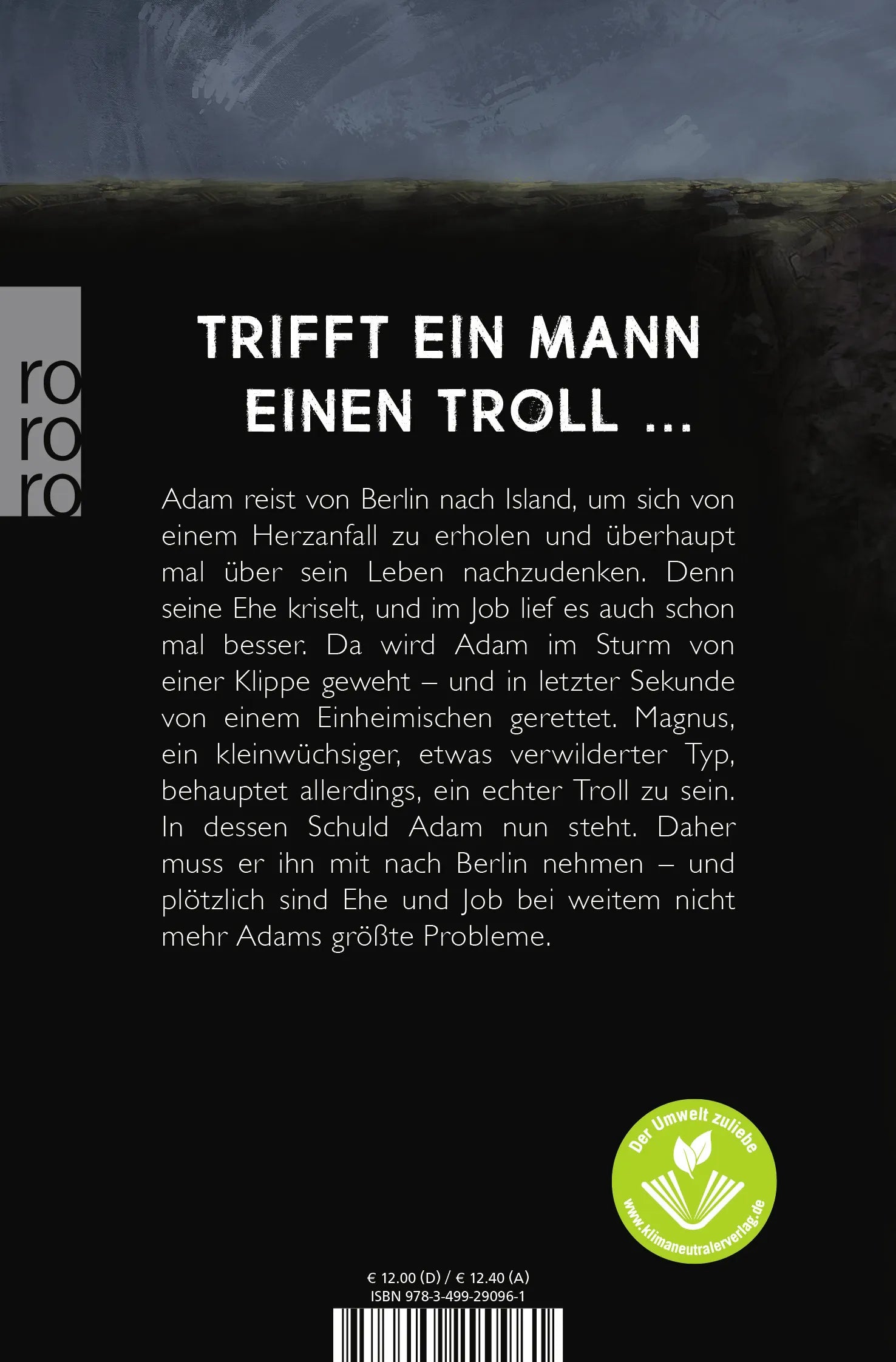 Buchrückseite von 'Halb so wild' mit Klappentext - Taschenbuch