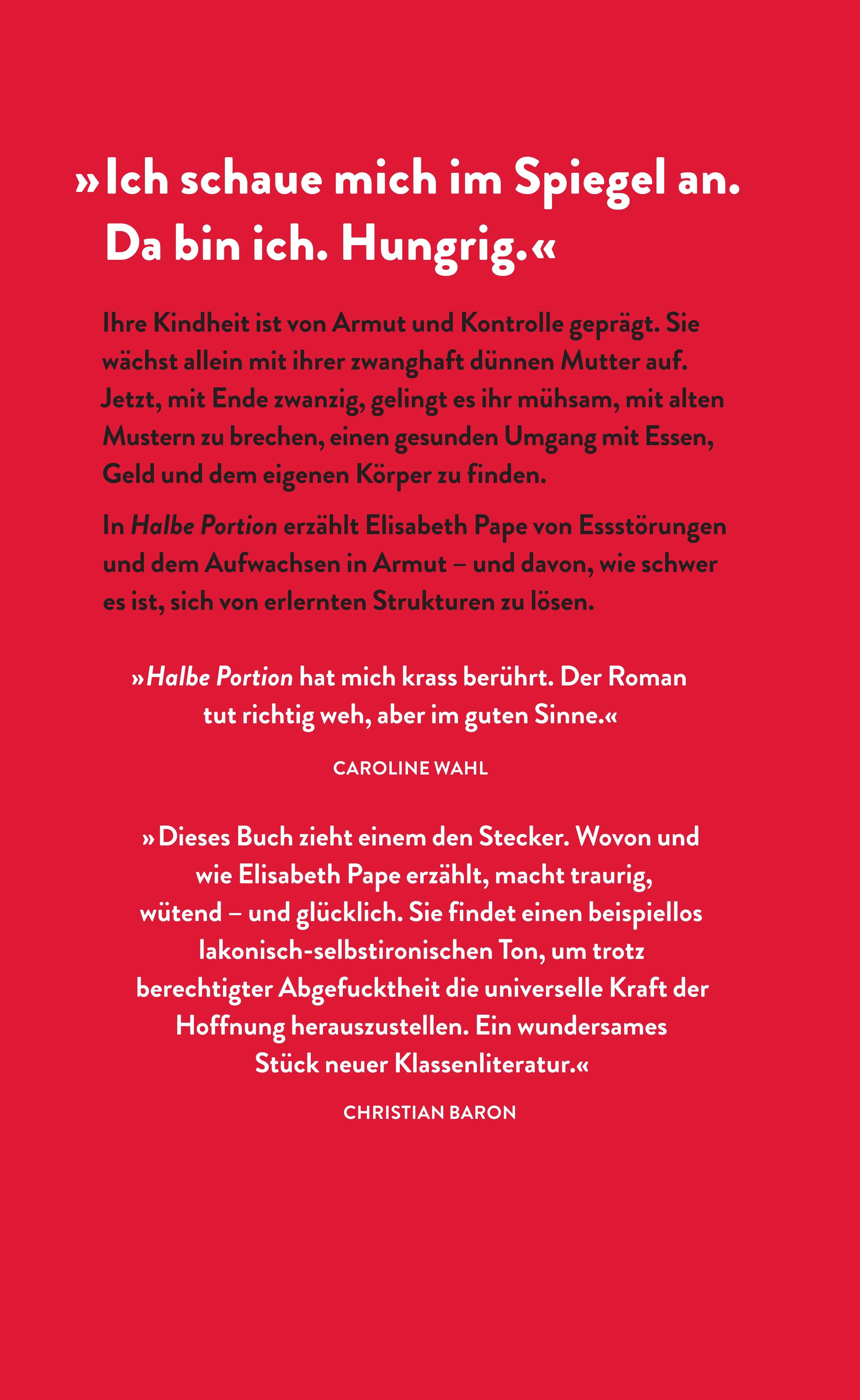 Rückseite: Halbe Portion (Hardcover)