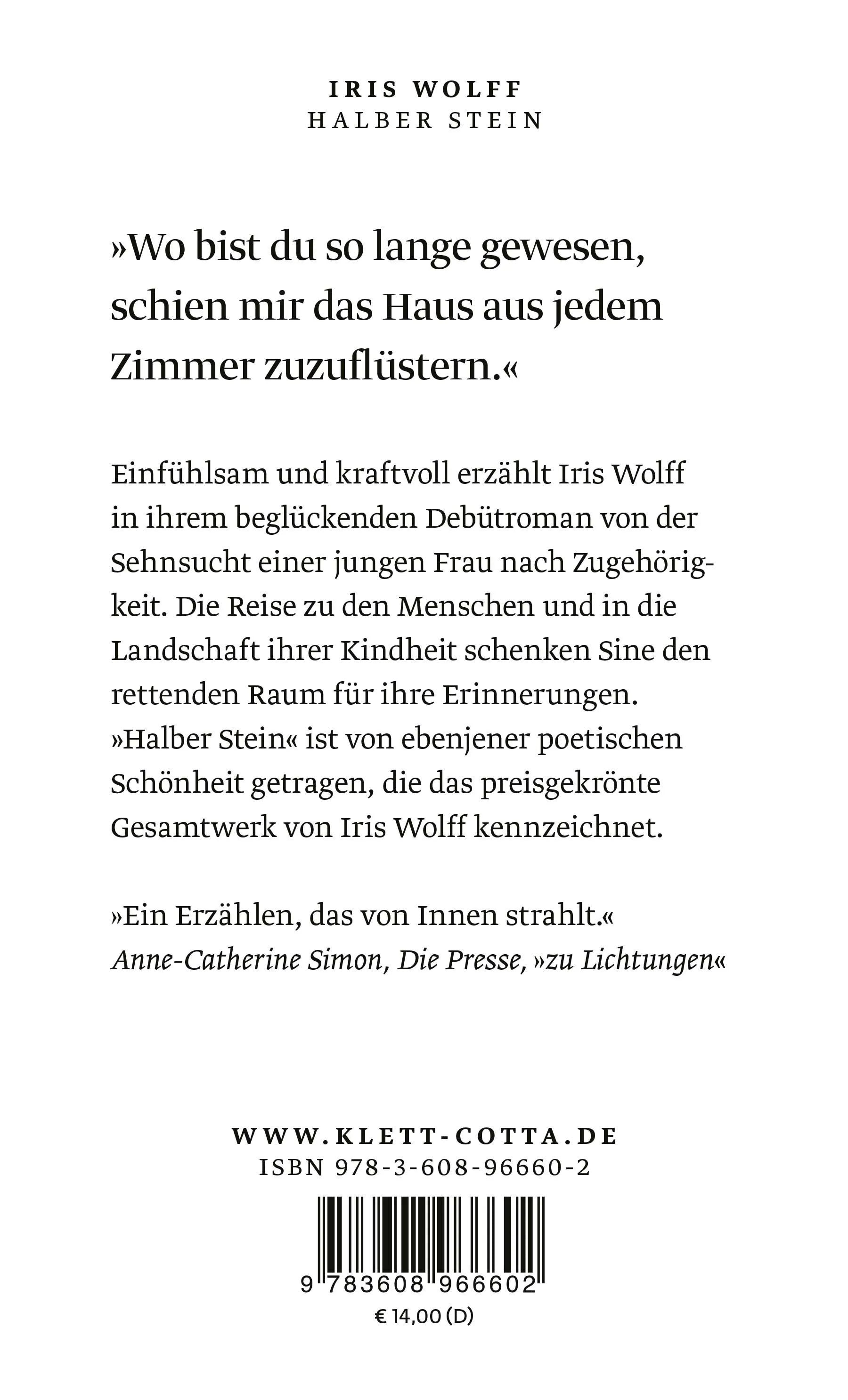 Rückseite: Halber Stein (Taschenbuch)