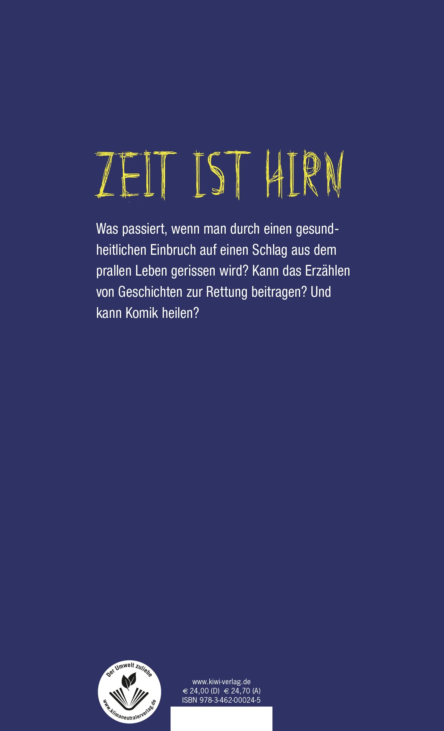 Buchrückseite von 'Hamster im hinteren Stromgebiet' mit Klappentext - Gebundene Ausgabe