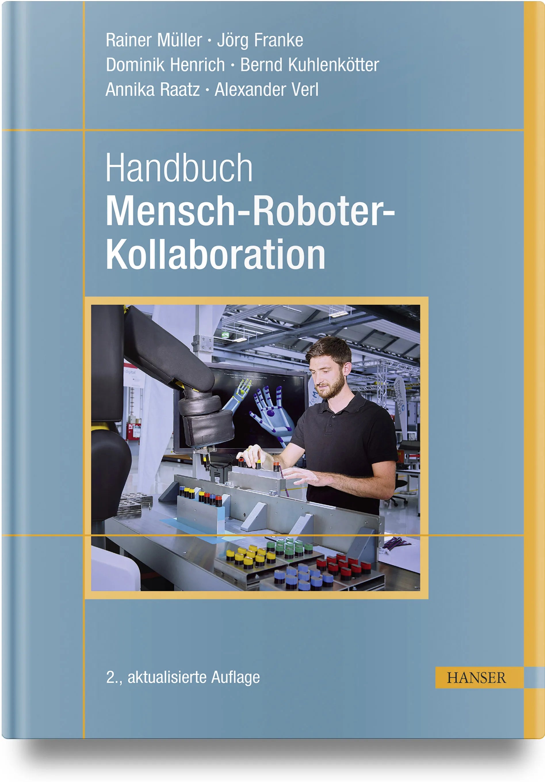 Buchcover von 'Handbuch Mensch-Roboter-Kollaboration' - Gebundene Ausgabe von Rainer Müller