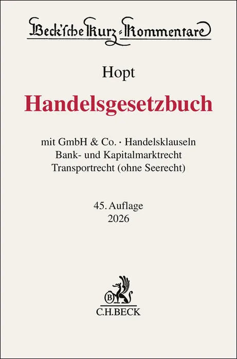 Buchcover von 'Handelsgesetzbuch. HGB' - Gebundene Ausgabe von Klaus J. Hopt