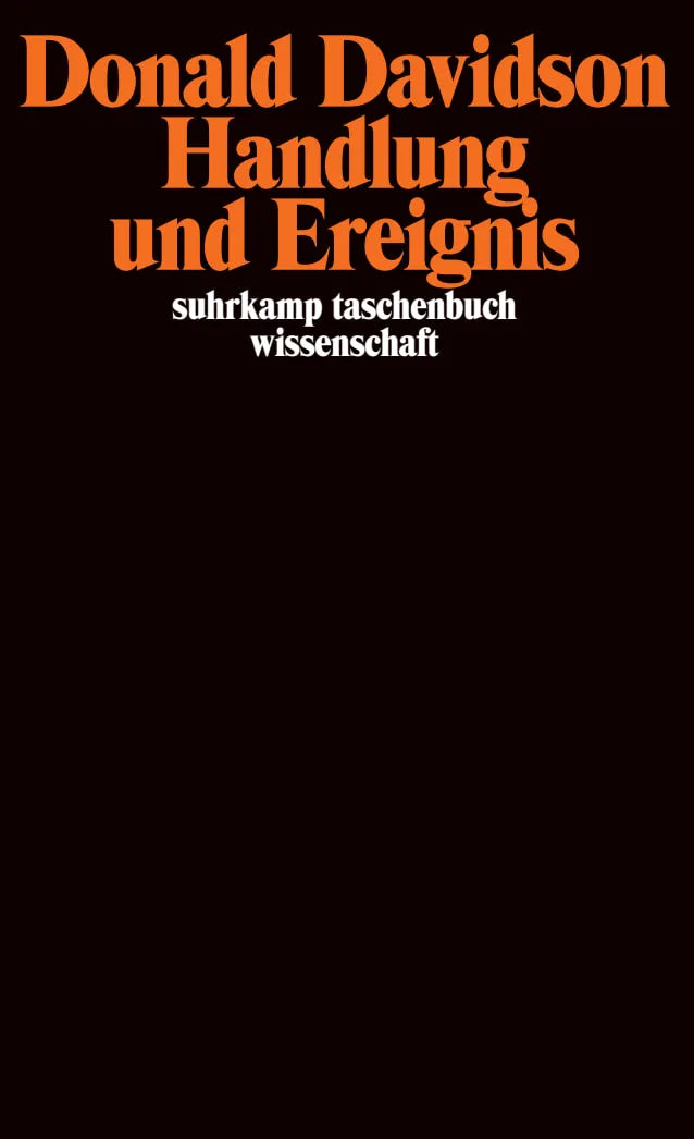 Buchcover von 'Handlung und Ereignis' - Taschenbuch von Donald Davidson