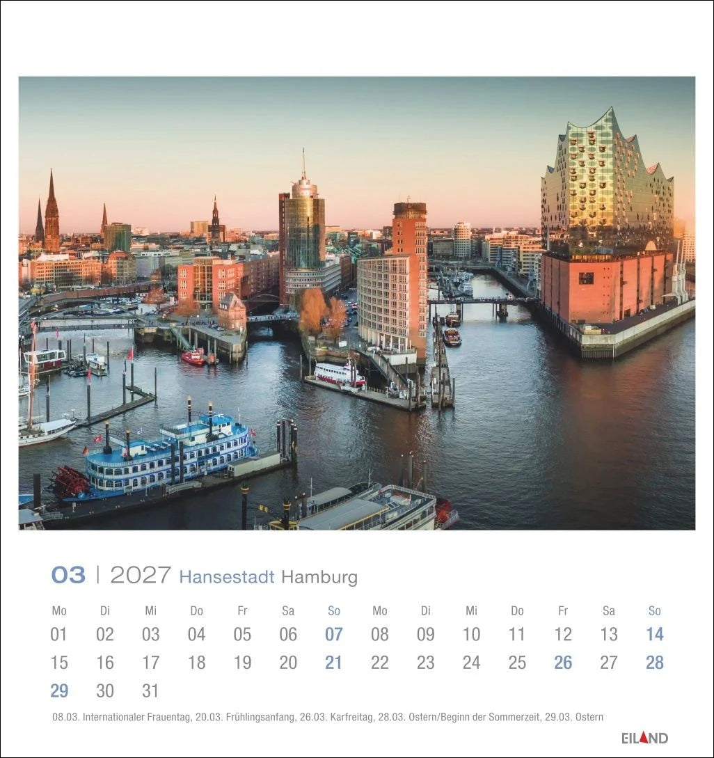 Hansestadt Hamburg Postkartenkalender 2027 – Ansicht