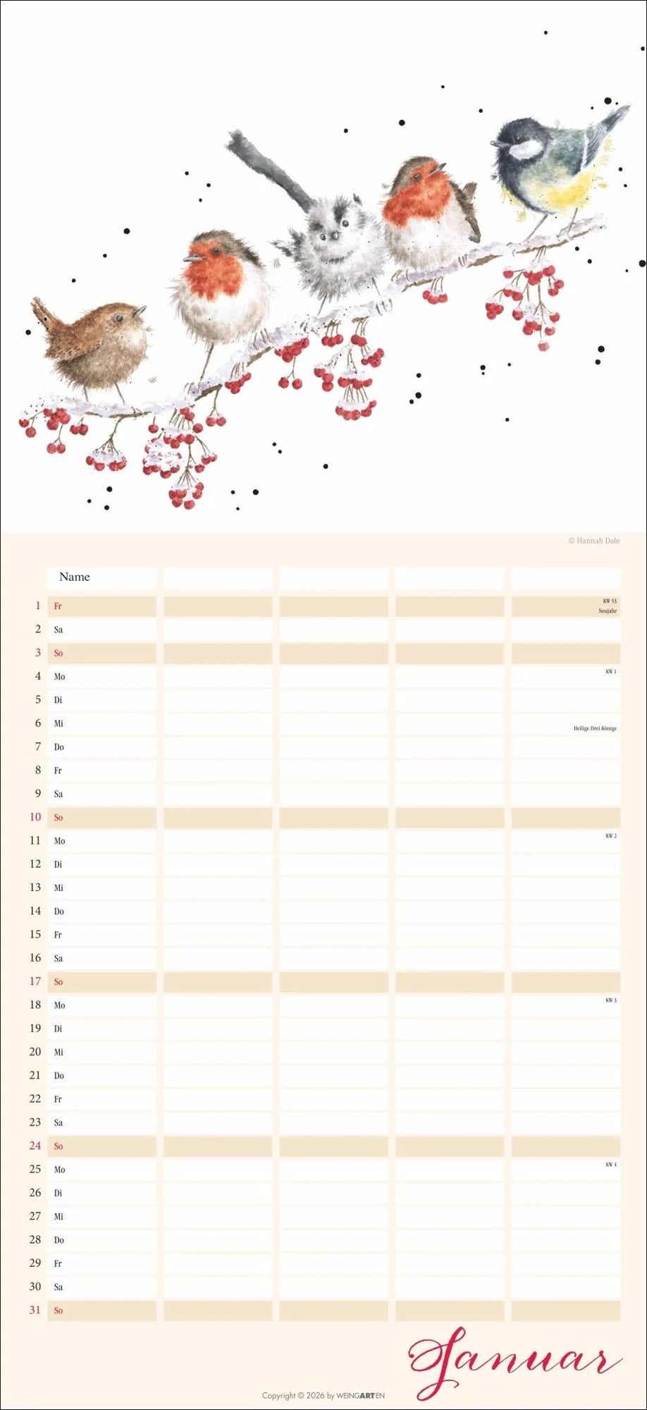 Happy Family Familienplaner 2027 – Ansicht