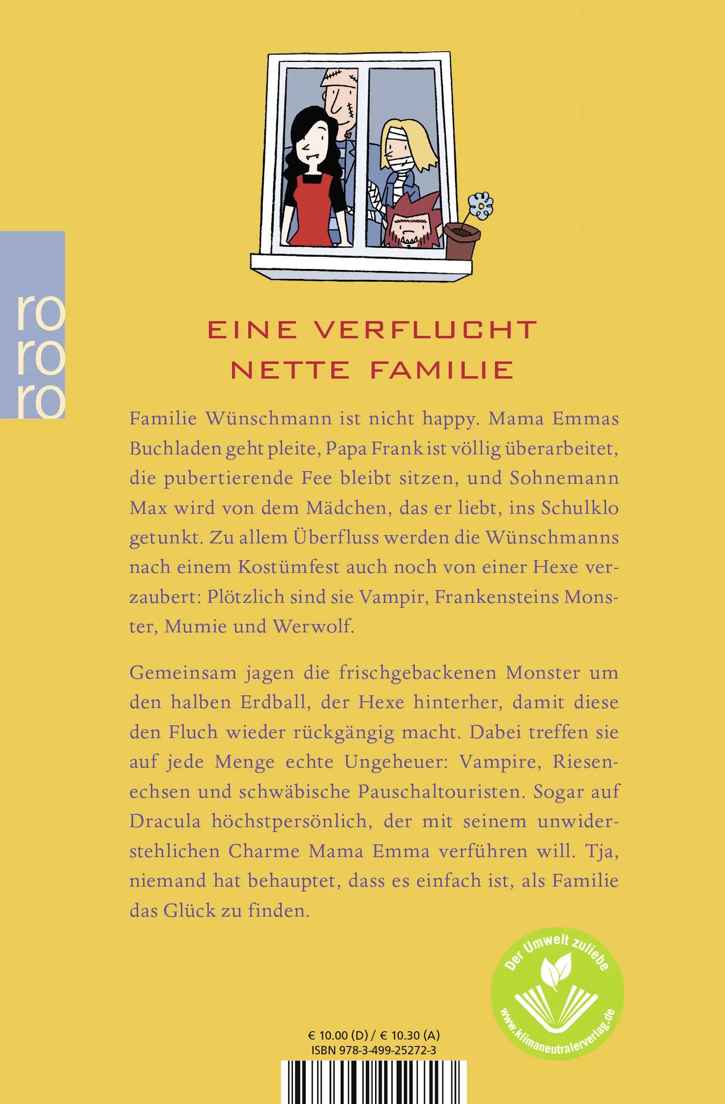 Buchrückseite von 'Happy Family' mit Klappentext - Taschenbuch