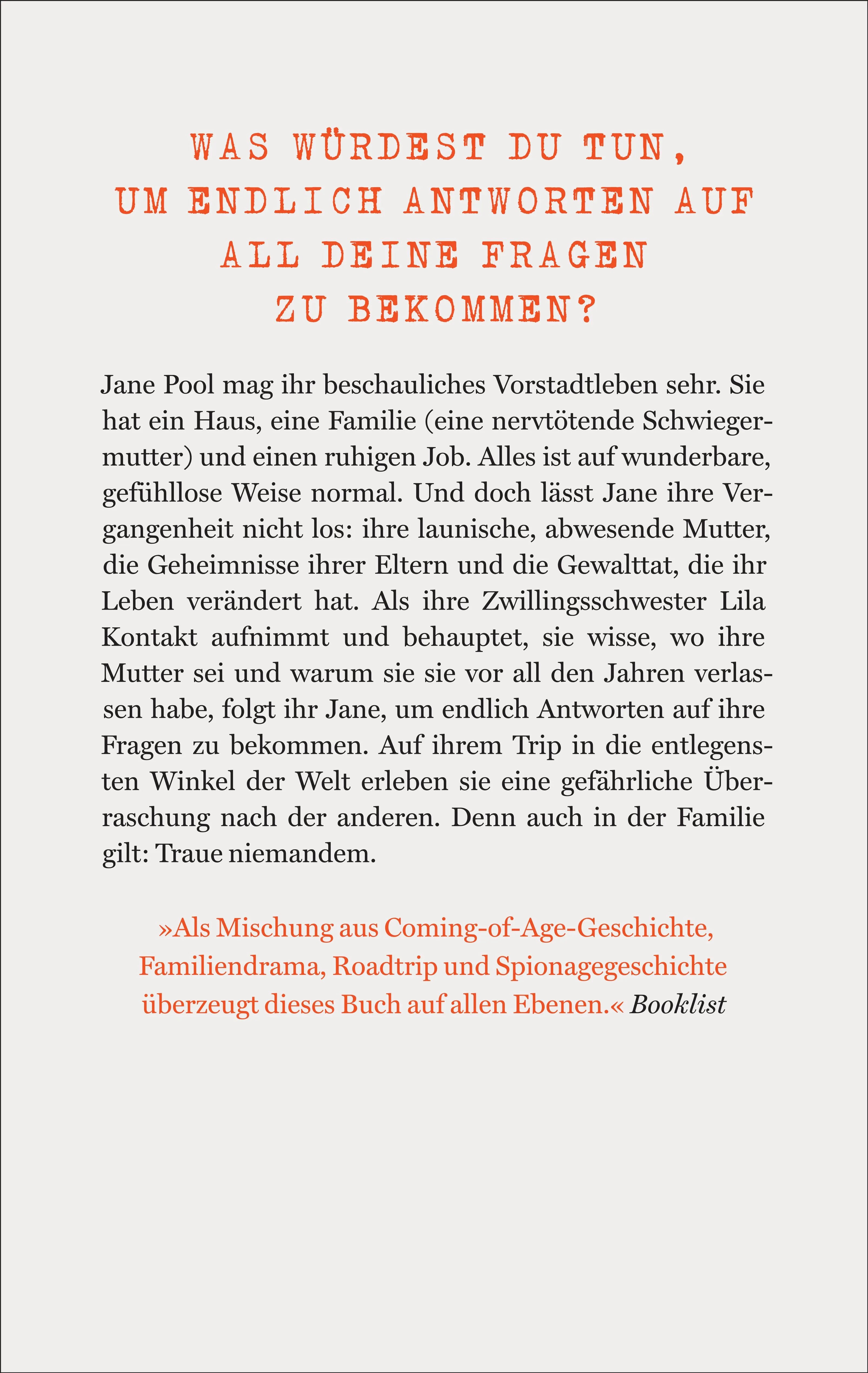 Buchrückseite von 'Hard Girls' mit Klappentext - Paperback