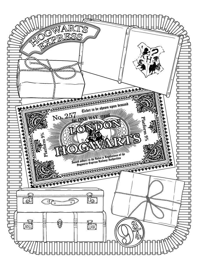 Harry Potter 20 Ausmal-Postkarten: Greetings from Hogwarts, Hogsmeade, and beyond! – Ansicht