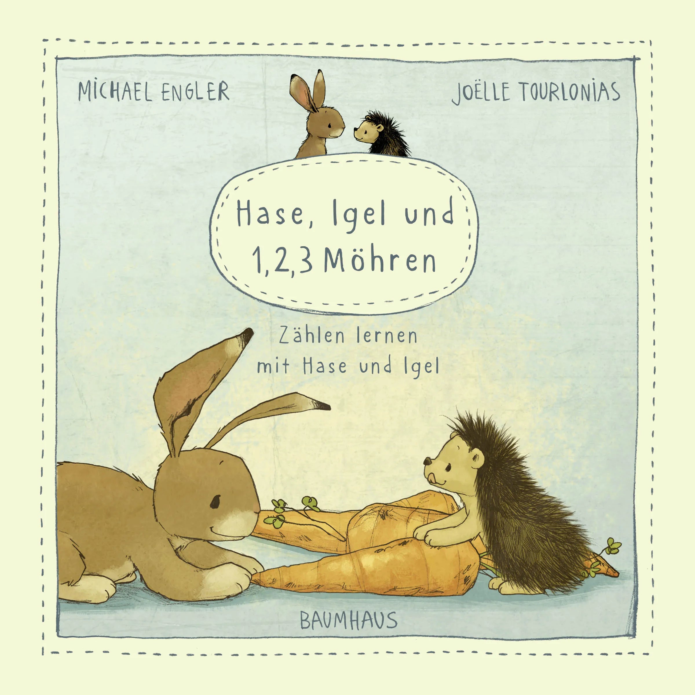Buchcover von 'Hase, Igel und 1, 2, 3 Möhren' - Gebundene Ausgabe von Michael Engler