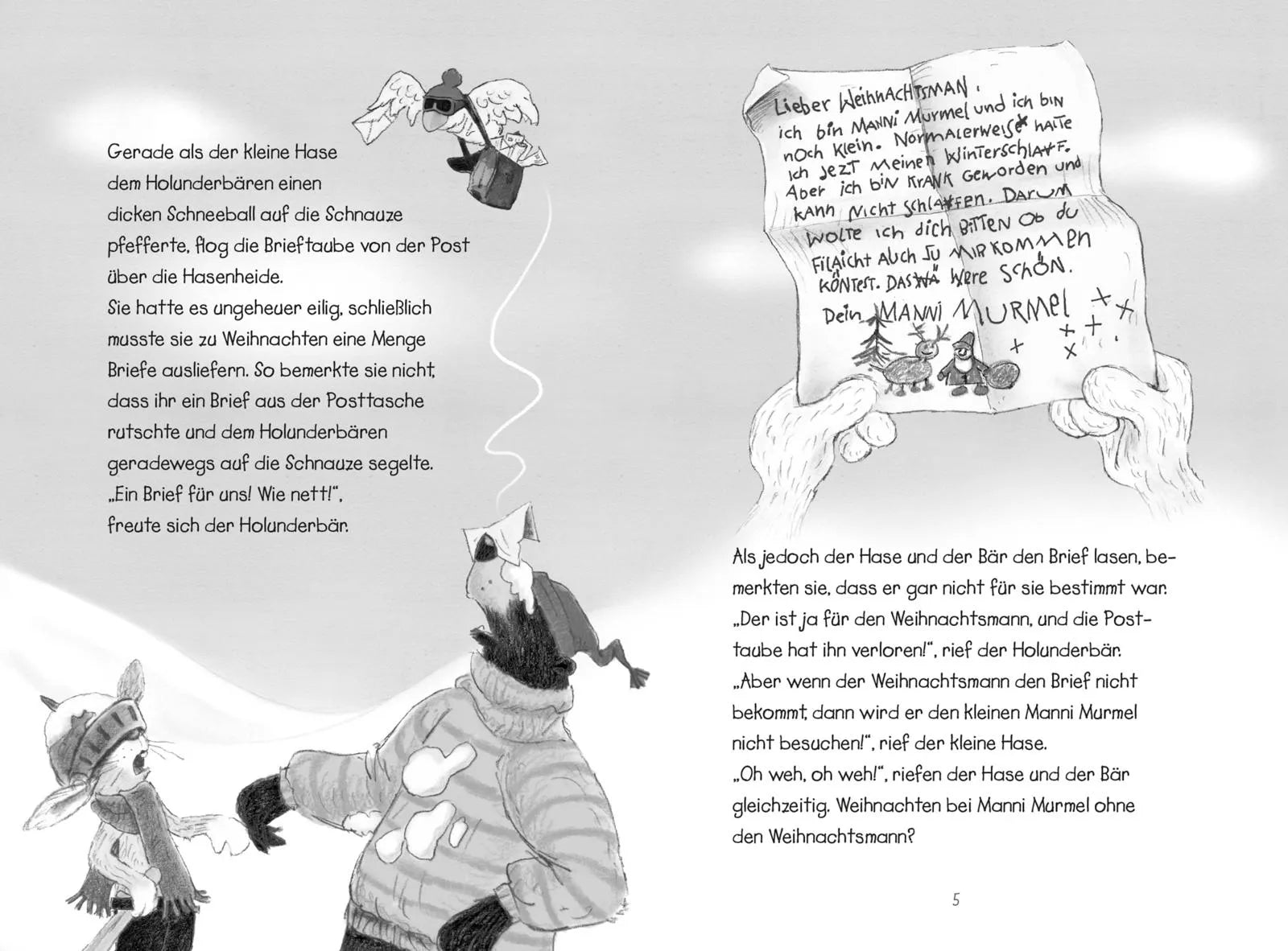 Produktansicht: Hase und Holunderbär Doppelband: Die verlorene Weihnachtspost / Das wunderbare Weihnachtsfest (Taschenbuch)