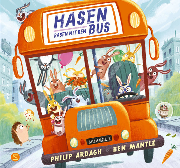 Hasen rasen mit dem Bus